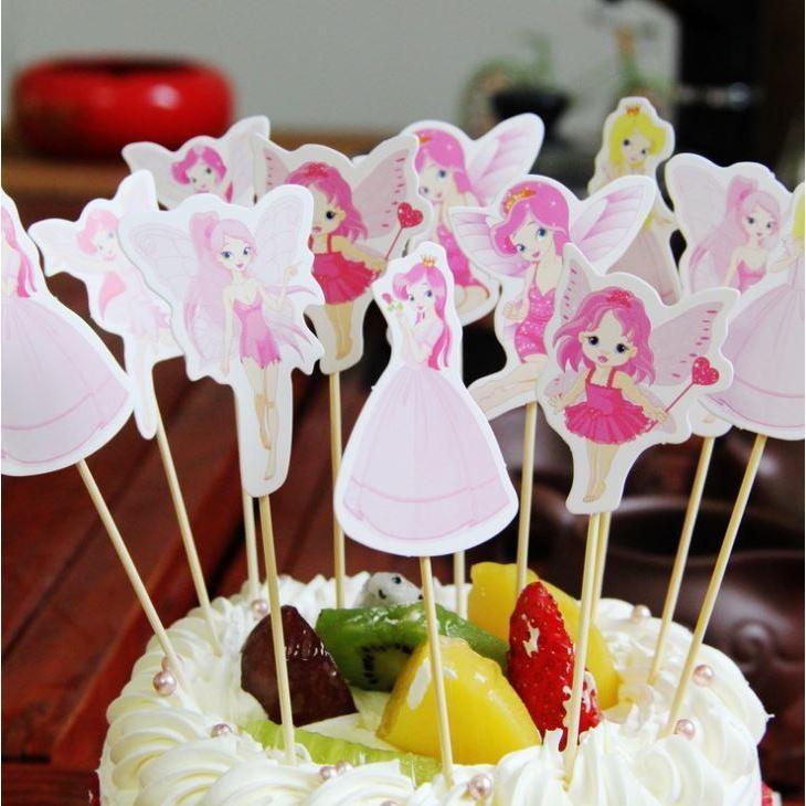 12pcs/set Doraemon Minions Princess Rabbit Mermaid cake topper kids children birthday party decorations (1129L) - Image 4