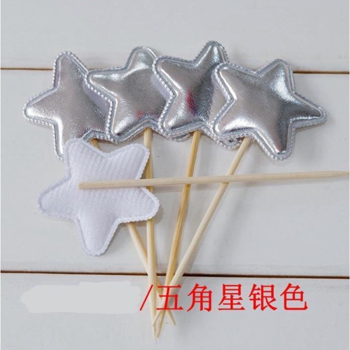 5pcs Star Heart Cake Toppers Adorable Cake Picks PU Cupcake Decor Party Supplies(1462L) - Image 13