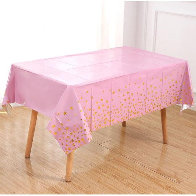 137*183cm Rose Gold Star Gilded Tablecloth Disposable Table cloth Kids Birthday Party Baby Shower Wedding Decor(1932L) - Image 11