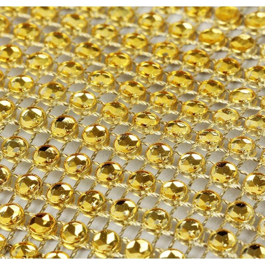 New 1yard Colorful Plastic Diamond Rhinestone Mesh Ribbon Roll Sparking Wedding Ornament 24 Rows Decorative(910L) - Image 9