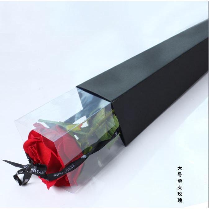 65cm Vintage triangle Flower Packaging Box Valentine's Day Rose Flower Transparent Single Bouquet Gift Box (1925L) - Image 10