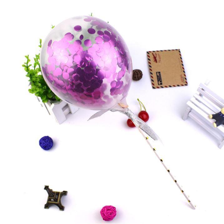5-inch cake wave ball confetti wave ball aluminum foil sequins transparent balloons (296L) - Image 4