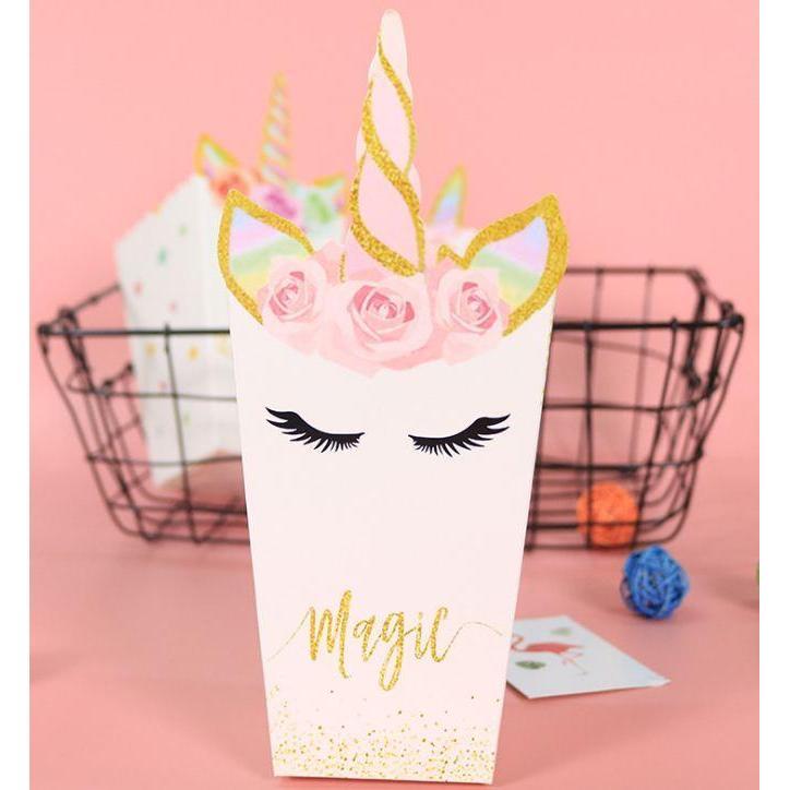 12pcs Unicorn Party Decoration Popcorn Box Plates Shower Birthday Decors-343 - Image 8