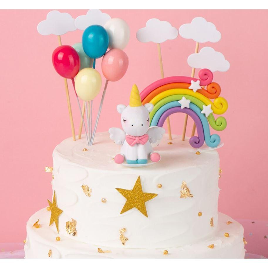 6pcs Balloon Cake Topper Cake Insert Flags Birthday Party Supplies Baking Decoration(953L) - Image 4