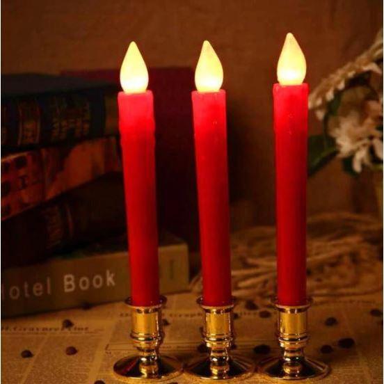 1set Remote Control LED Electronic Swinging Dip Wax Candle Long Rod Candle Remote Control Battery (1097L) - Image 3