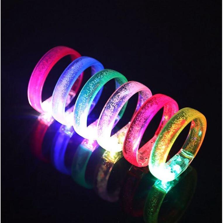 1pcs LED Luminous Bracelet Colorful Neon Flashing Bangle Glow In Dark Party Supplies Wedding Birthday(1897L) - Image 2
