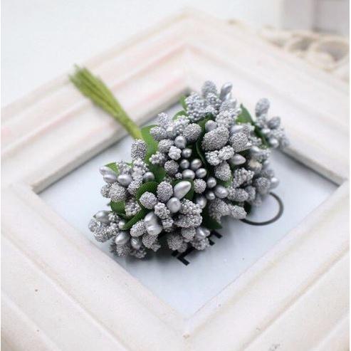 10Pcs Mini Stamen flower Artificial Flowers Craft Fake Flowers For Wedding Bouquet Party Scrapbooking Decor (1903L) - Image 19