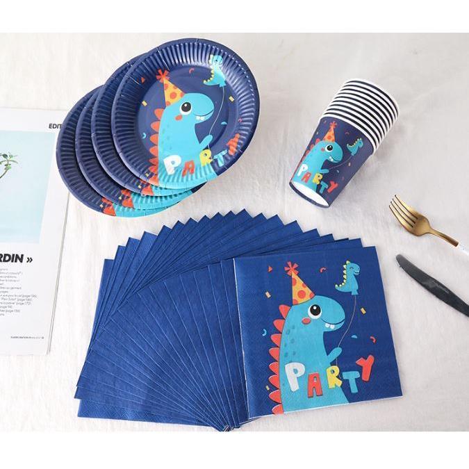 Cartoon Dinosaur Paper Plates Decoration Party Supplies Topper Wedding Baby Bath Happy Birthday Party (1926L) - Image 5