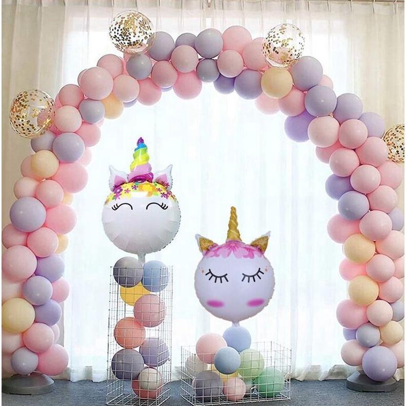 86cm x 58cm Large Cartoon Unicorn Head Aluminum Balloons Holiday Party Birthday Decoration Balloons(154L)