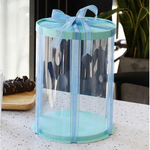 6/8/10inch Transparent Empty Tiffany Paper/PVC Round Gift Box for Cake Box Teddy Bear Rose Bear Flower Gift Box(900L) - Image 16