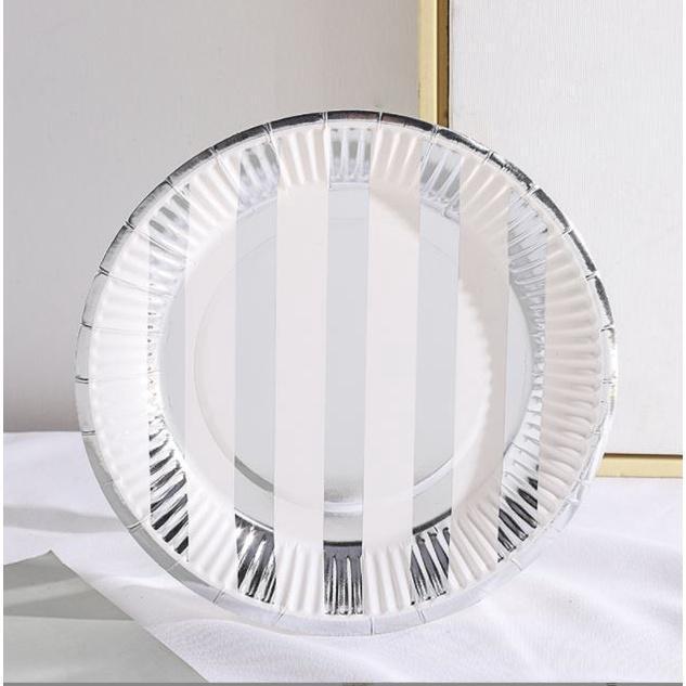 5pcs/lot 7/9inch Foil Gold Dot Birthday Wedding Party Supplies Decoration Cake Dish Disposable Paper Plates Baby (1758L) - Image 11