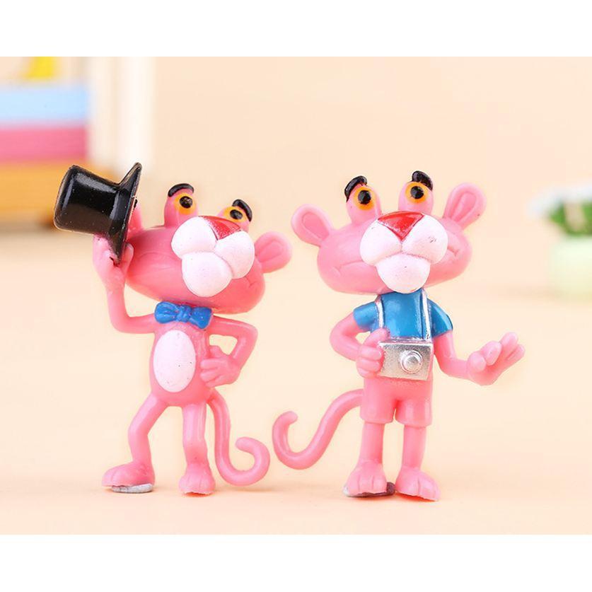 Mini Pink Panther Action Figure Toys Cute Cartoon 4.5Cm PVC Animals Model Toys (794L) - Image 6