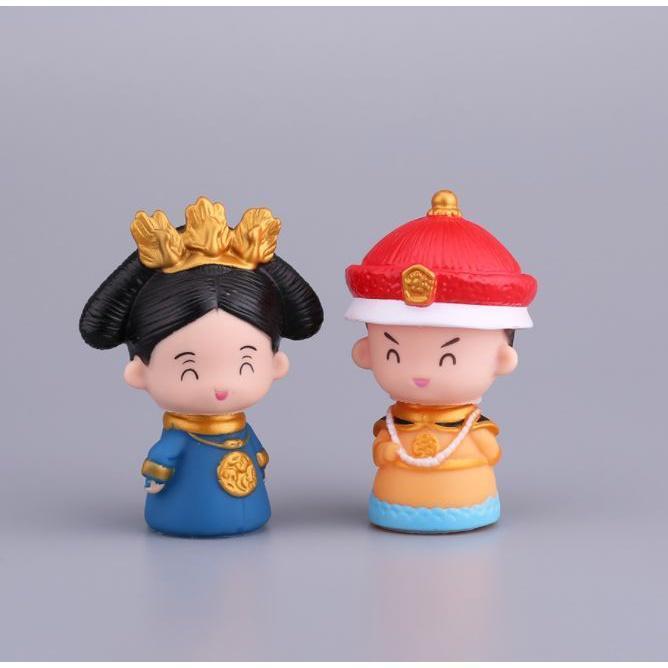 Chinese style birthday King Queen Acrylic Cake Topper Cartoon Girls Boy Happy Birthday Cake Topper(947L) - Image 3