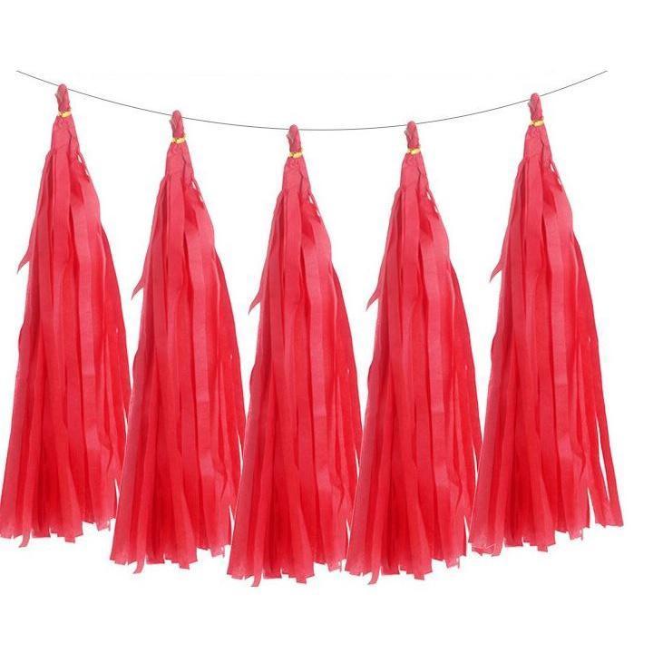 5pcs/bag 14inch Tissue Paper/Foil Tassel DIY Set Garland Ribbon Balloons Baby Shower Birthdays Party Wedding Decor(528L) - Image 12