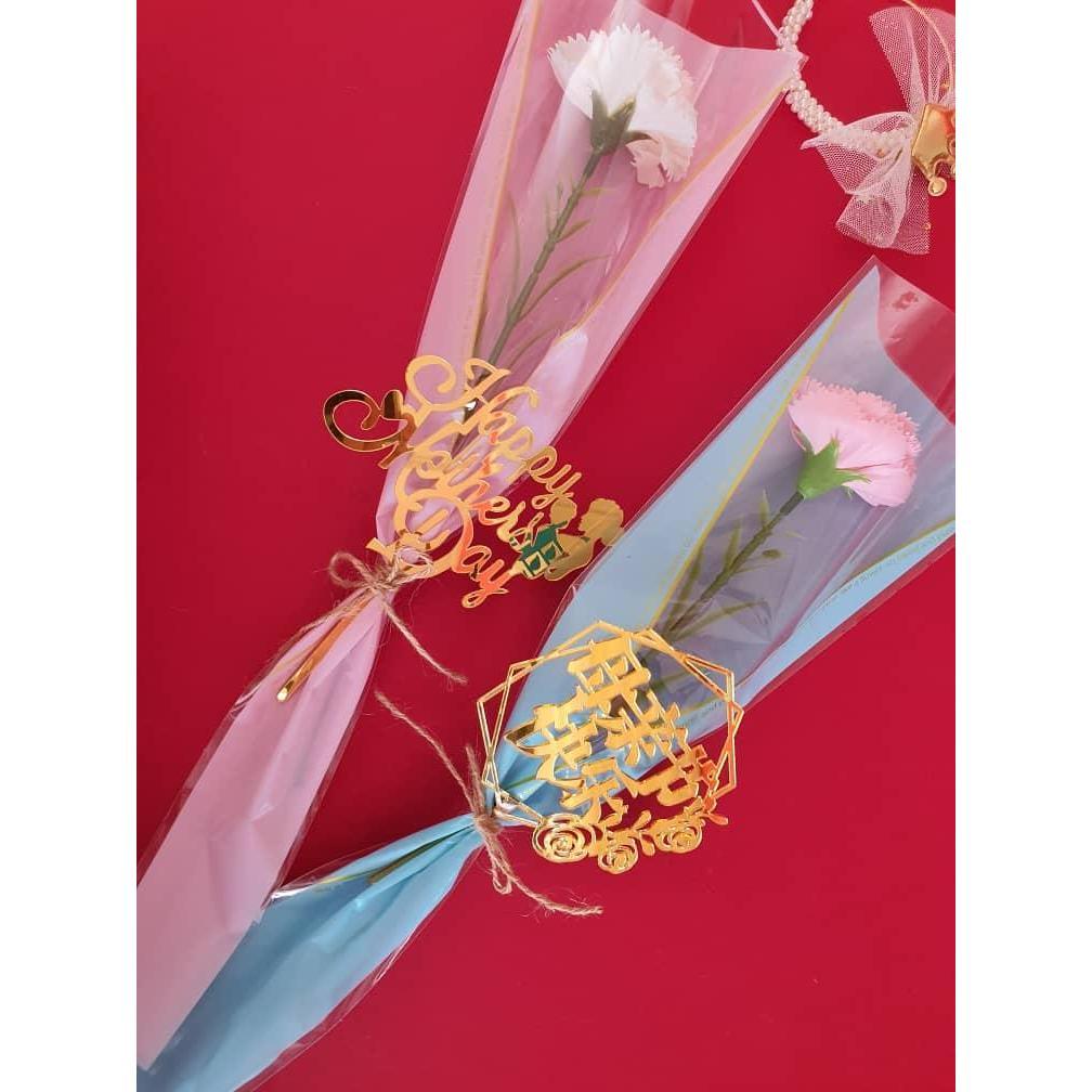 1 Bunch 6 & 5 layer Carnation Flowers Mother's Day Gift Artificial Flower Decoration Home Wedding Party Decor(1293L) - Image 7
