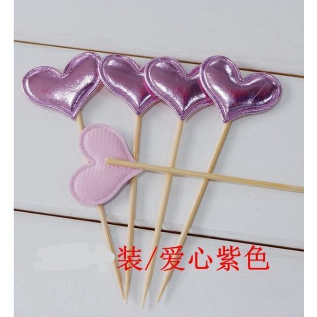 5pcs Star Heart Cake Toppers Adorable Cake Picks PU Cupcake Decor Party Supplies(1462L) - Image 7