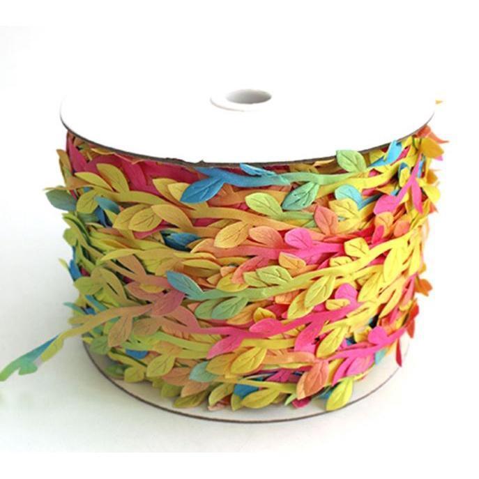 1yard Leaf Artificial Flower Colorful Leaves Ivy Vine Ribbon For Home Wedding Decoration DIY(1781L)