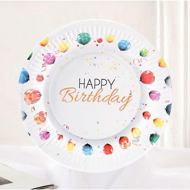 5pcs 7 inch Colorful party tray Disposable birthday party paper plates Printed Bronzing Cake Paper Party(1933L) - Image 12