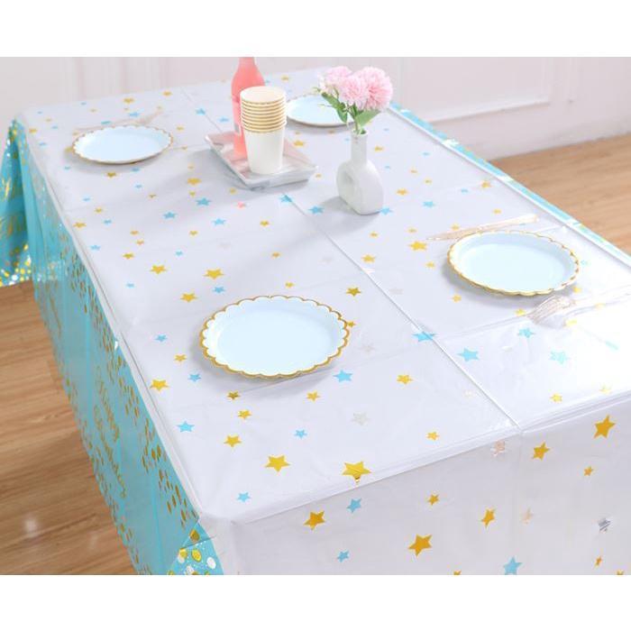 Bronzed aluminum film dot five disposable birthday star tablecloth birthday party decor tablecloth venue decor(1931L) - Image 5