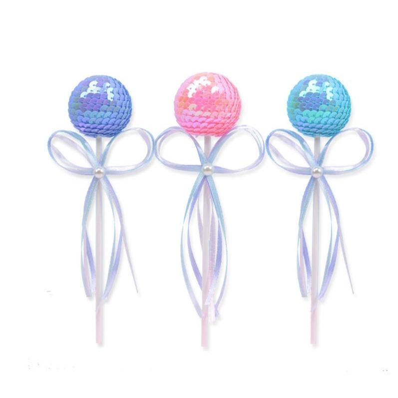 1pc 22x4cm Romantic and beautiful sequins color BallButterfly for HappyBirthdayCakeTopperBirthdayCakeInsertCards (1422L) - Image 3