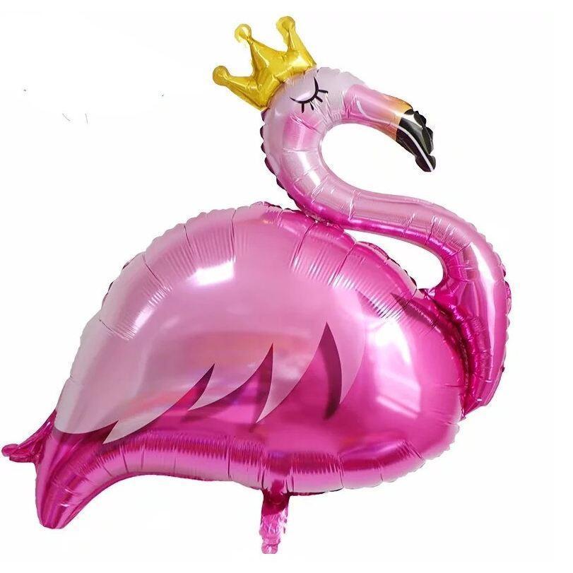 Crown Flamingo Swan Helium Foil Balloon Inflatable Wedding Decoration Balloon Happy Birthday Kids (521L) - Image 3