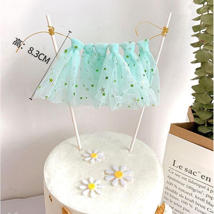 1set Tulle Skirt Cake Topper Kids Boy Girl First One Birthday Party Baby Shower (823L) - Image 8