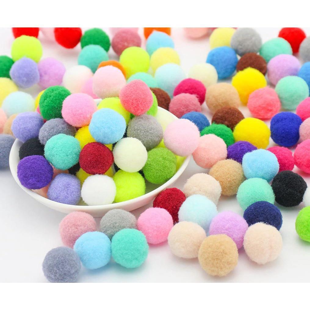 12pcs 30mm DIY Fluffy Soft Pompom Plush Pom Poms Ball Macaron Pompones Handmade Sewing Craft Kid Toy Wedding(1957L) - Image 2