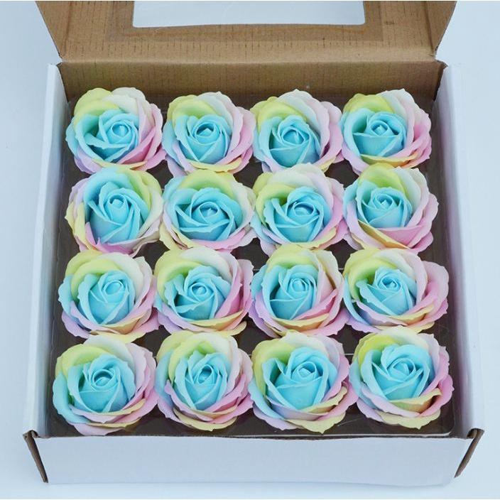 25pcs 5 layer 6cm Colorful Soap Rose Decorative Flowers Soap Flower Petal Wedding Favors Valentine's Day Gift(1778L) - Image 8