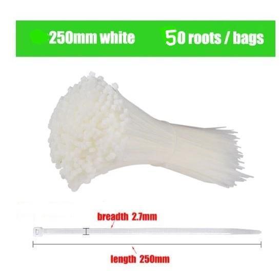 150/200/250/350/450/500/550/600/650mm Self-locking Nylon Cable Ties Plastic Zip Tie Wire Binding Wrap Straps (1954L) - Image 6