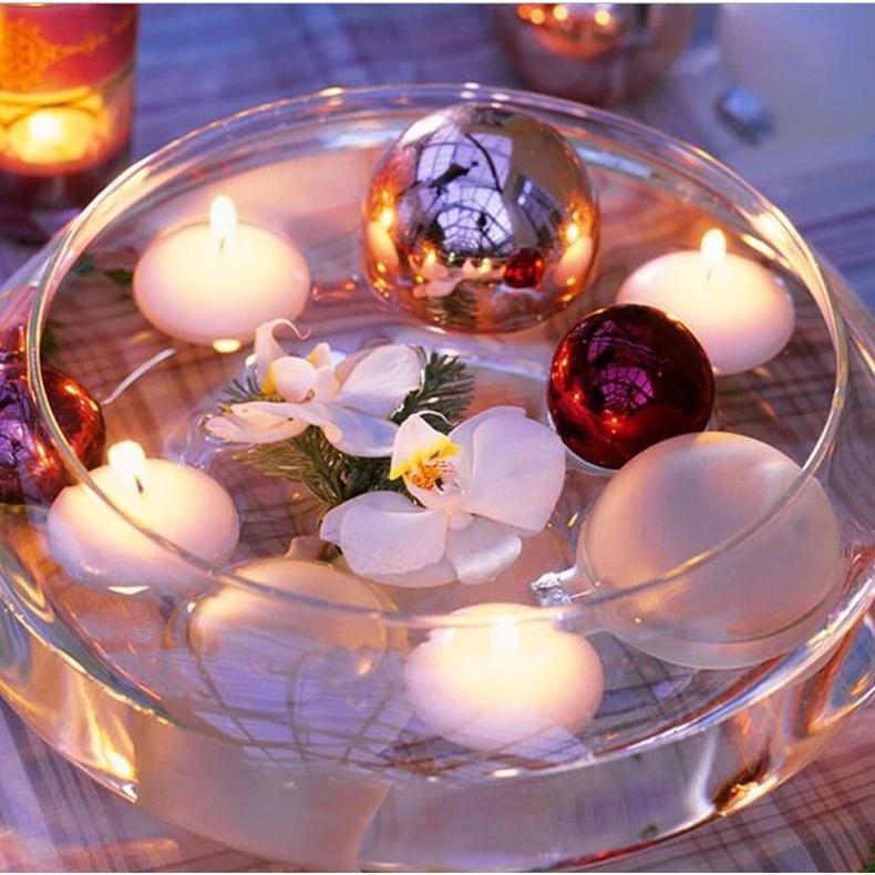 10pcs Unscented Small Floating Candles For Wedding Party Event New Year Christmas Decoration Home(257L) - Image 3