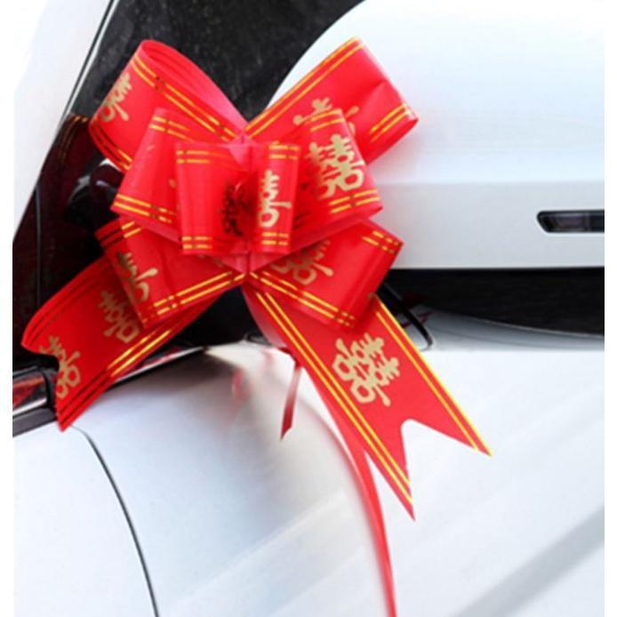 10/5pcs/bag 1.2cm/1.5cm/1.8cm/3cm/4.5cm "XI" Red Flower Bowknot Pull Bow Ribbon Snow Yarn Polyester Pull Flower(318L) - Image 20