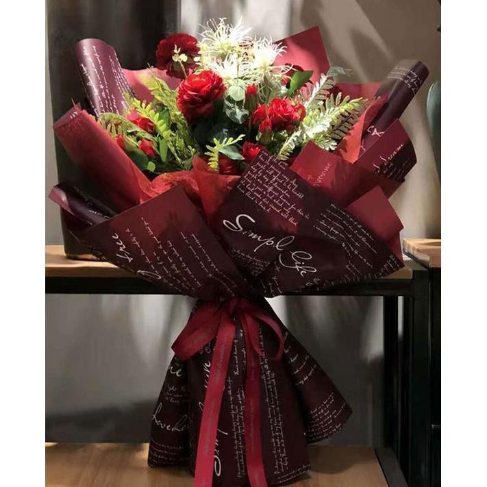 1pc English Letters Hanfei-Paper Ouya Wrapping Paper Waterproof Flowers Korean Bouquets Packing Materials Florist(1164L) - Image 6