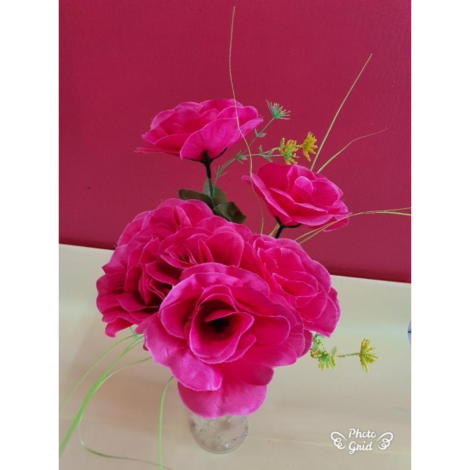 7 Head 1 Bunch Artificial Rose Silk art flower Bouquet For Wedding Party Household Flowers (670L) - Image 2