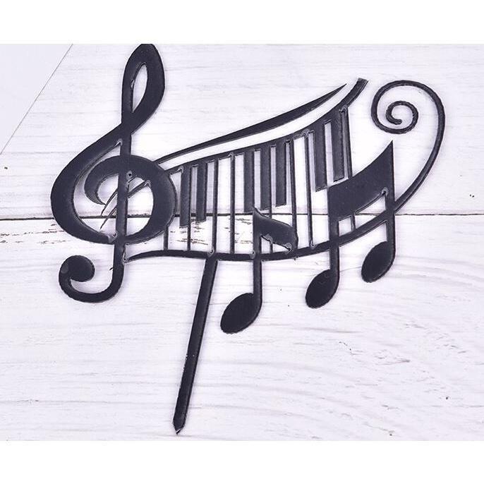 Tone Piano Acrylic Cake Insert New Music Note Acrylic Cake Gift Card Acrylic Party Decoration Supplies(1630L) - Image 3