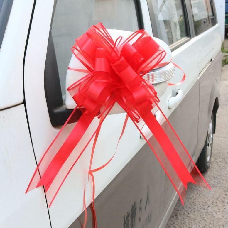 1pcs 65mm large Pull Bow ribbon for bouquet flower Gift Packing Wedding Car Party Decoration(712L) - Image 10