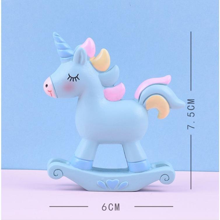 Kawaii Unicorn Figurine Cake Topper Small Rainbow Mini Figurine Party Cake Decorations(763L) - Image 9