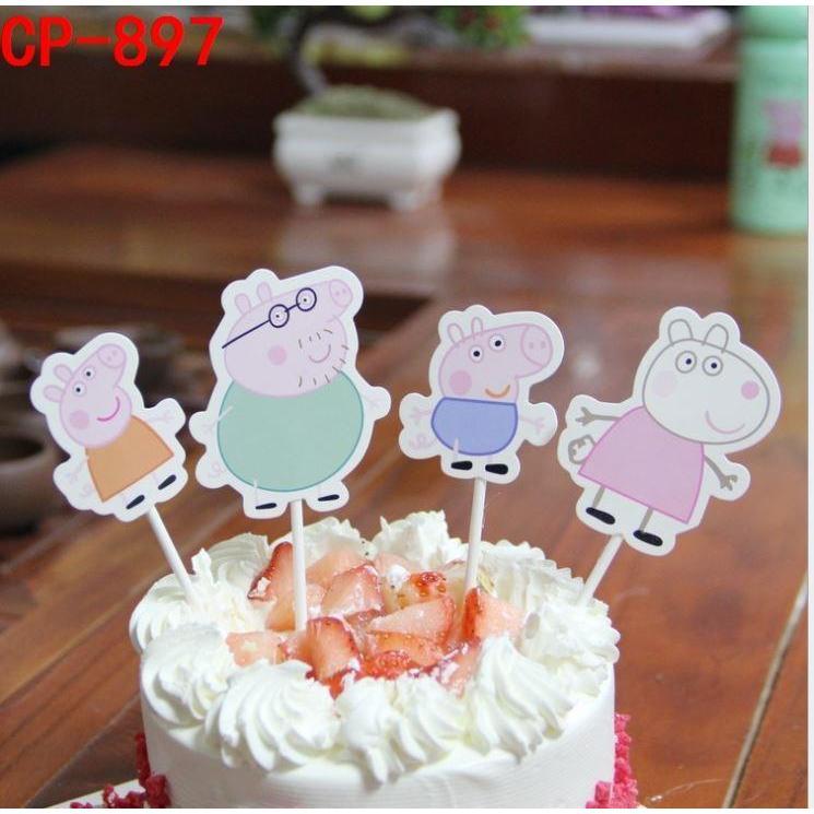 Mickey Mouse Peppa Pig Cupcake Toppers Birthday Cake Topper Decorating Picks Kids Wedding Baby Party Decorations(1140L) - Image 14