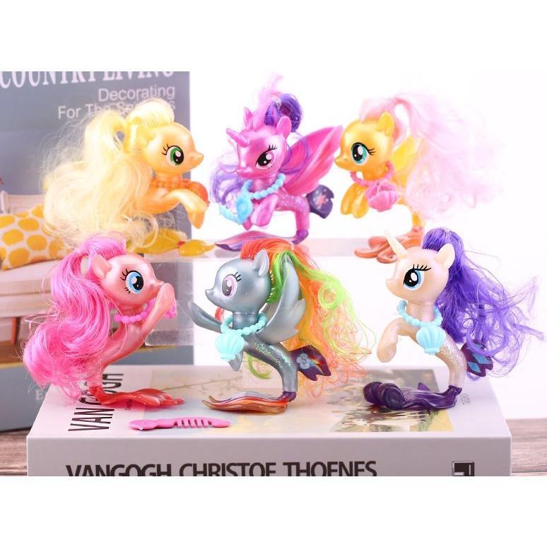 My Little Pony Twilight Sparkle Cute Fishtail Pony Toys Doll Kids Girl Cartoon Kawaii Anime Figurine Model鱼尾小马(1654L) - Image 2