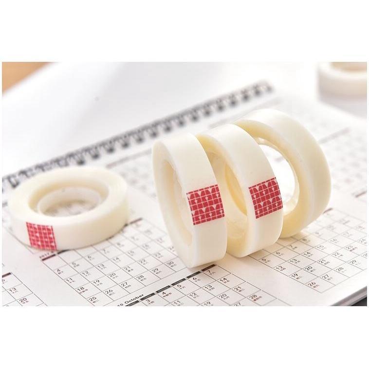 1roll White Invisible Tape 1.2cmx25M Creative Small Transparent Scrub Sticker Pocket Book Tool Students Paste (1671L)