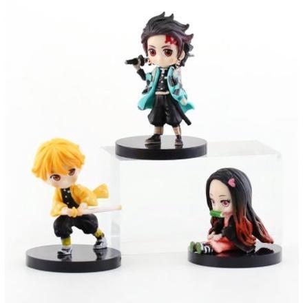 6 Pcs Anime Spot Ghost Blade Generation Sitting Q Version Cake Accessories Doll Doll Hand Model 鬼灭之刃6款炭次郎(1744L) - Image 2