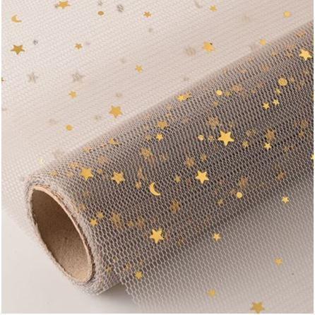 50cm x 1yard Star Moon Soft Lace Mesh Wrapping Paper Flower Bouquet Florist Supplies DIY Decor Valentine's Day(1259L) - Image 16