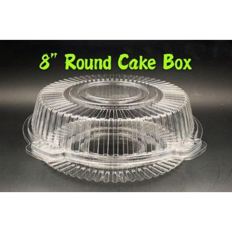 5/10pcs 8" Round Cake Plastic Tray Chiffon Cake Case Bakery Packaging Pastry Box (1380L) - Image 2