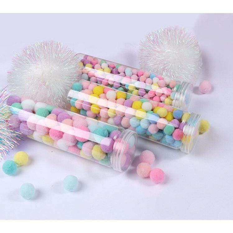 15/20mm Macaron Pompom Fur Balls Mini Fluffy Soft DIY Handmade Kids Toys Wedding Decor Glue on Cloth Accessories(1950L) - Image 3
