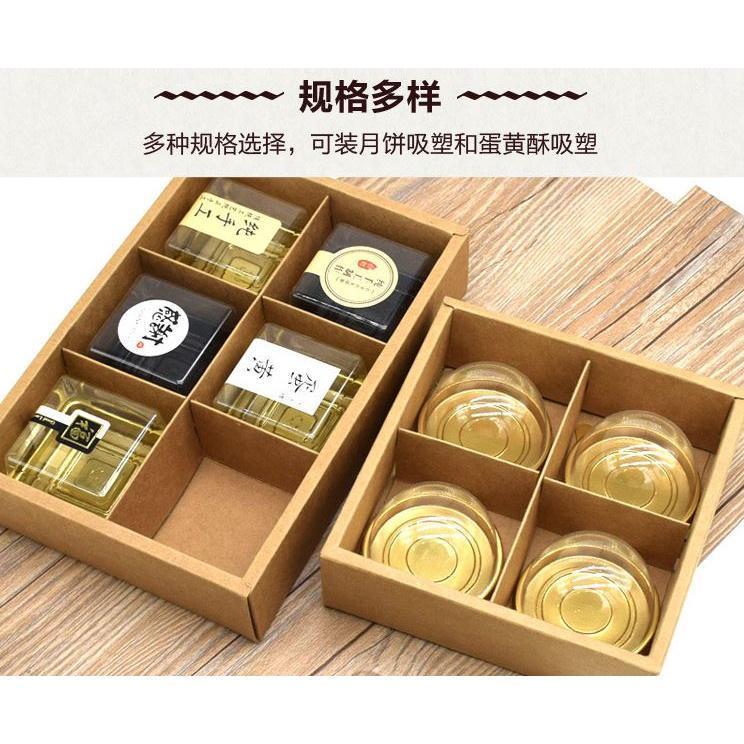 2/4/6pcs Moon Cake Cookie Biscuit Box Drawer Kraft Paper Box Window Cake Macaron Gift Box Packaging Wedding (1435L) - Image 4