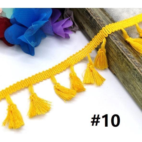 Polyester Cotton Fringe 1yard 4.0cm Lace Tassel Trimming Colorful Ribbon Garment Sewing Accessory 彩色流苏花边(1917L) - Image 15