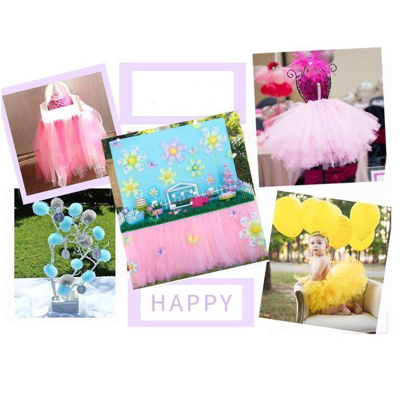 Mesh Tulle Roll 15cm 100 yards DIY Tutu Skirt Gift Wrapping For Birthday Baby Shower Christmas Wedding Party(531L) - Image 2