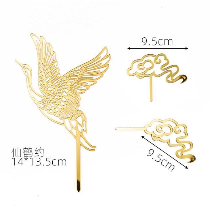 Happy Birthday Acrylic Cake Topper Happy Birthday Decorations Acrylic Gold (424L) - Image 5