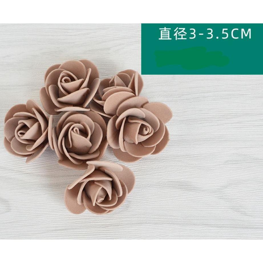 12pcs 3.5cm Mini PE Foam Rose Heads Artificial Silk Flowers for Home Garden DIY Pompom Wreaths Wedding 泡沫玫瑰花(847L) - Image 20