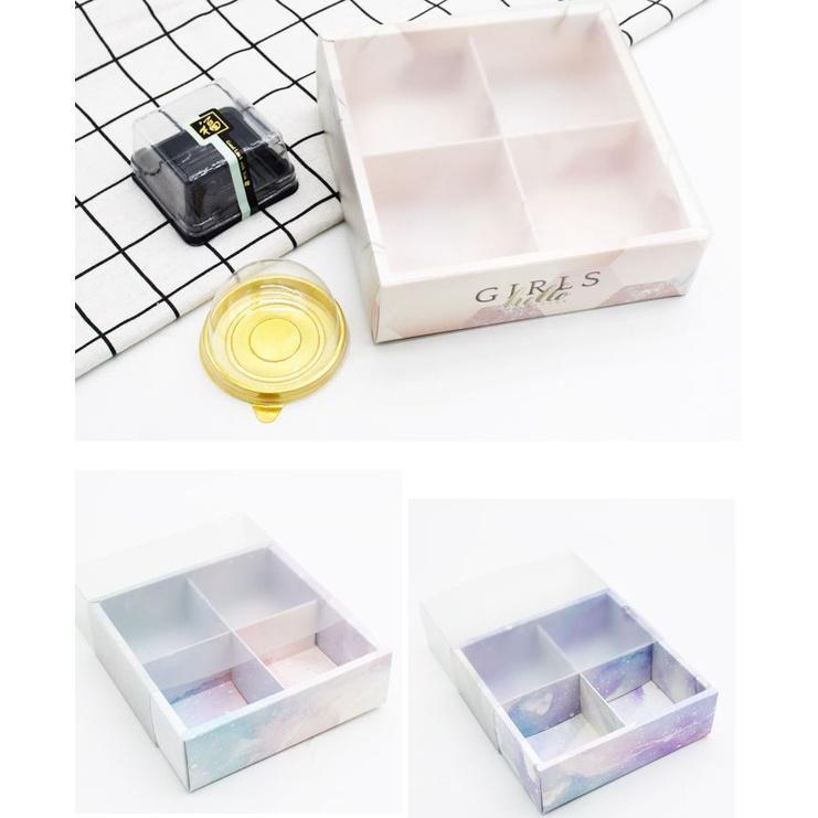 2/4/6pcs Moon Cake Cookie Biscuit Box Drawer Kraft Paper Box Window Cake Macaron Gift Box Packaging Wedding (1435L) - Image 6