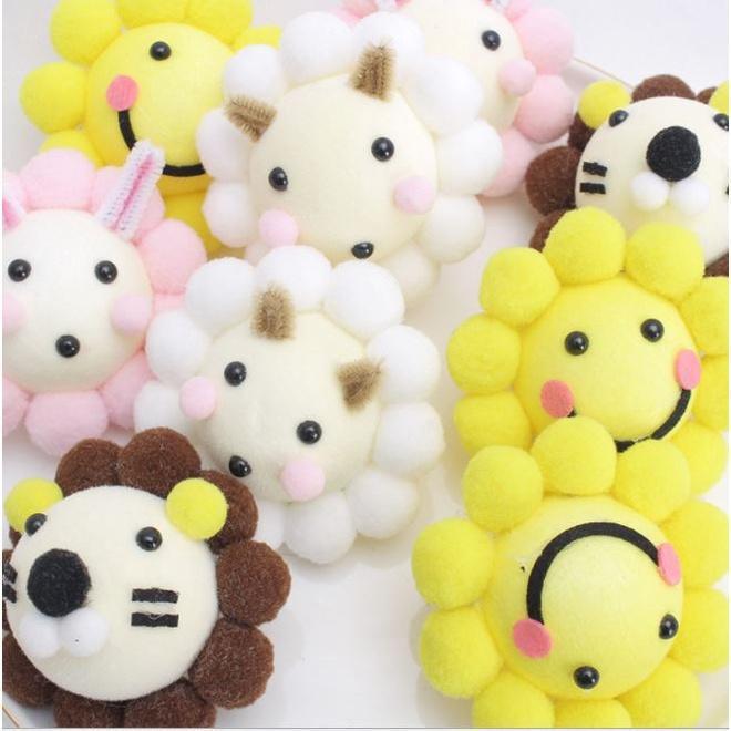 1pc Sunflower Lion Pleasant Goat Cartoon Bouquet Packaging Material Foam Radiant Floral Art Supplies Plush Toy(1618L) - Image 4